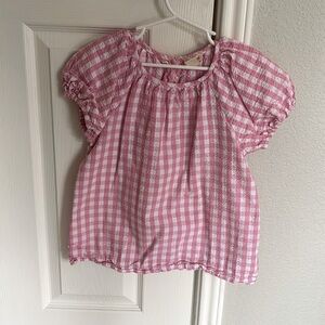 Pink gingham top